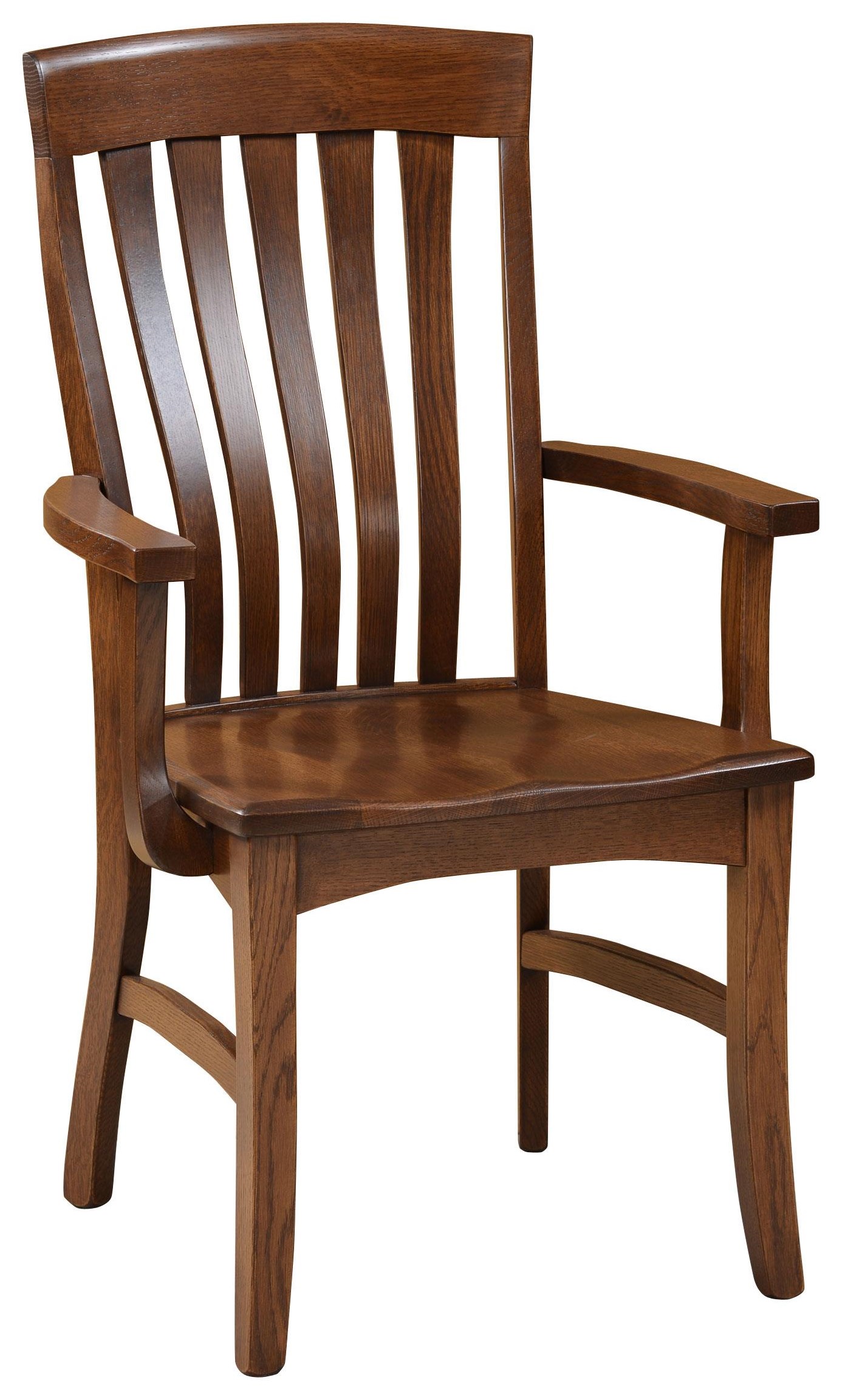 Wengerd Wood Products Richland Richland AC Customizable Solid Wood Dining Arm Chair Wayside Furniture Mattress Dining Arm Chairs